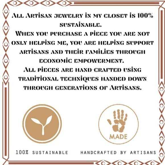 Artisan Teal Blue White Natural 3 Layer Bib Necklace Adjustable 3" Extender NWT - Picture 3 of 6